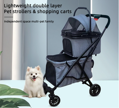 TwinVoyage 2-in-1 Multi-Pet Stroller