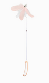 Retractable Feather Cat Wand Toy, 2-Section & 3-Section Telescopic Cat Teaser Rod with Natural Feathers for Indoor Cats & Kittens