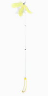 Retractable Feather Cat Wand Toy, 2-Section & 3-Section Telescopic Cat Teaser Rod with Natural Feathers for Indoor Cats & Kittens