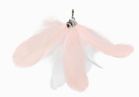 2 & 3 section Retractable Wooden Cat Feather Wand - Telescopic Carbon Fiber Teaser Toy