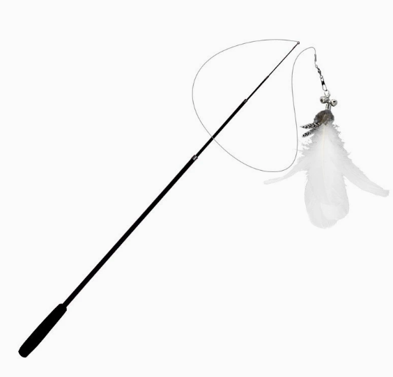 4-Section Extra-Long Retractable Cat Wand Toy Bundle with Replaceable Tails