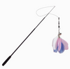 4-Section Extra-Long Retractable Cat Wand Toy Bundle with Replaceable Tails