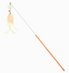 Crystal Acrylic Cat Wand Toy with Jingle Bell and Pom-Poms