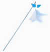 Glitter Cat Wand Toy with Butterfly Attachment and Soft Feathers