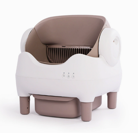 Automatic Self-Cleaning Cat Litter Box, Open-Top Smart Cat Litter Robot with Waste Drawer