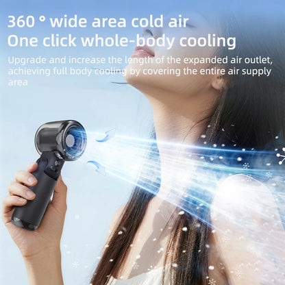 Mini Fan Portable Water Mist Fan 3600mAh 5 Speeds Handheld Foldable Neck Hanging Humidifier Small Spray Fans Type-C Rechargeable