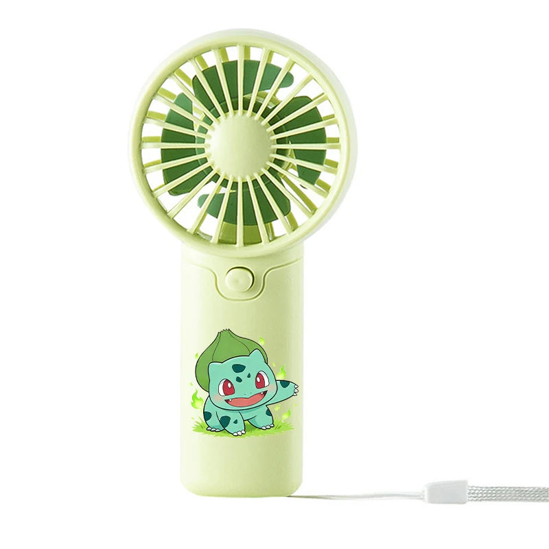 Pokemons Cartoon Cute Handheld Mini Fan for Men Women Pikachu Anime Fashion Cooling Artifact Good-looking Portable Blower Fan