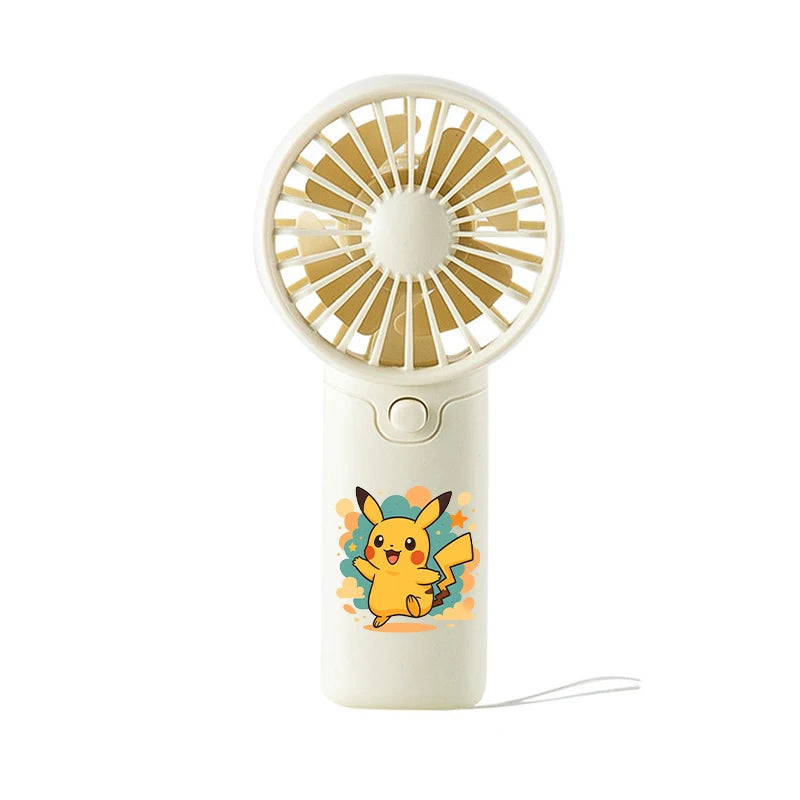 Pokemons Cartoon Cute Handheld Mini Fan for Men Women Pikachu Anime Fashion Cooling Artifact Good-looking Portable Blower Fan