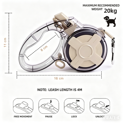 Jelly-Clear Retractable Leash