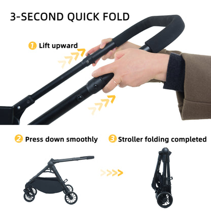 3-in-1 Luxury Detachable Pet Stroller - Versatile Travel System for Dogs & Cats