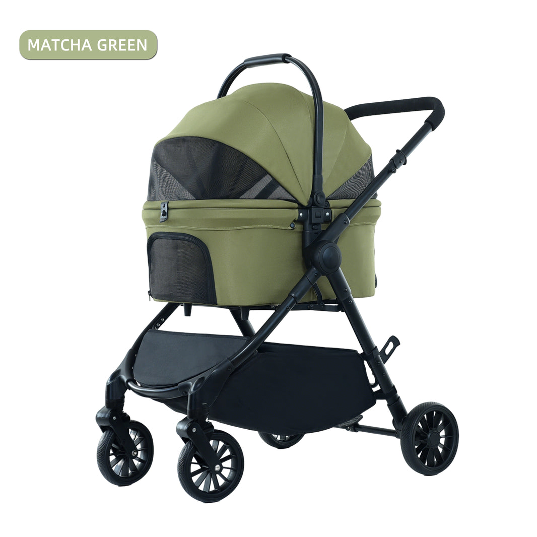 3-in-1 Luxury Detachable Pet Stroller - Versatile Travel System for Dogs & Cats