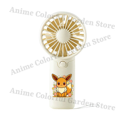 Pokemons Cartoon Cute Handheld Mini Fan for Men Women Pikachu Anime Fashion Cooling Artifact Good-looking Portable Blower Fan