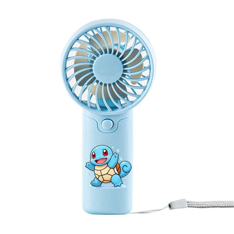 Pokemons Cartoon Cute Handheld Mini Fan for Men Women Pikachu Anime Fashion Cooling Artifact Good-looking Portable Blower Fan