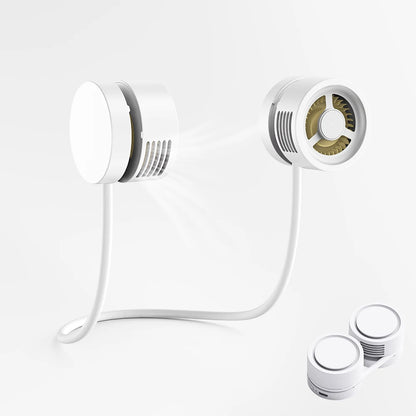 Fan Long Battery Lif New Mini Neck Portable No Bladeless Hanging Neck Rechargeable Air Cooler 3 Speed Mini Summer Sport Fan