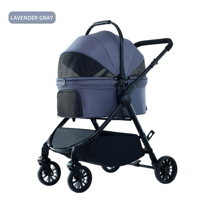 3-in-1 Luxury Detachable Pet Stroller - Versatile Travel System for Dogs & Cats