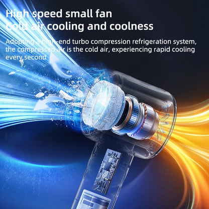 Mini Fan Portable Water Mist Fan 3600mAh 5 Speeds Handheld Foldable Neck Hanging Humidifier Small Spray Fans Type-C Rechargeable
