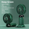 NEW Foldable Handheld Portable Fan Mini Foldable HandFan with USB Rechargeable Battery Desk Outdoor Neck Hanging 5 Speed Fan ﻿