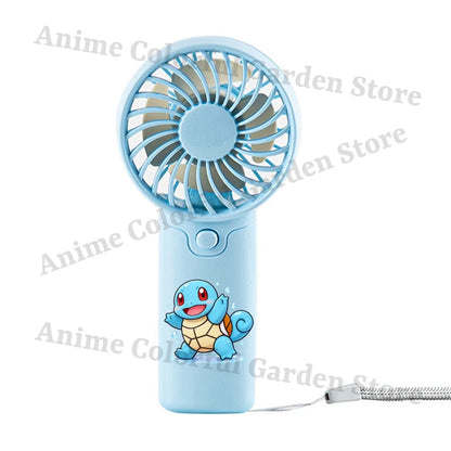 Pokemons Cartoon Cute Handheld Mini Fan for Men Women Pikachu Anime Fashion Cooling Artifact Good-looking Portable Blower Fan